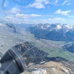 Flugwegposition um 13:42:16: Aufgenommen in der Nähe von Gemeinde Ainet, 9951 Ainet, Österreich in 2947 Meter